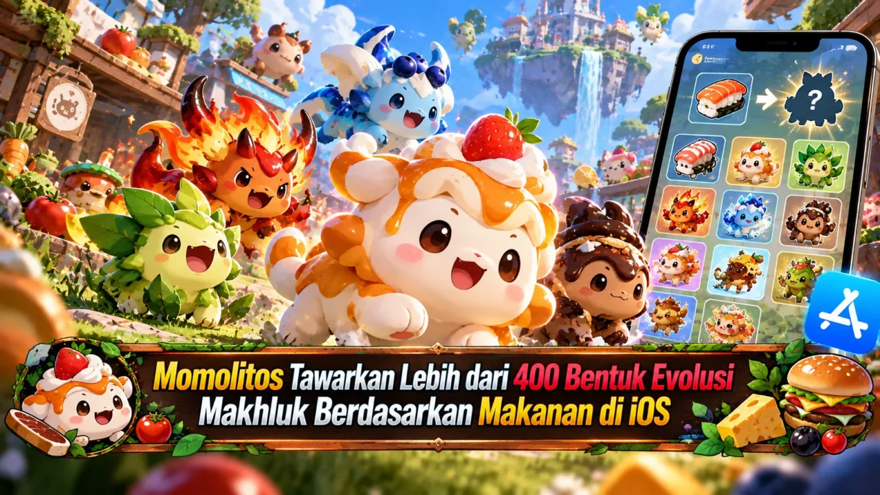 Momolitos Tawarkan Lebih dari 400 Bentuk Evolusi Makhluk Berdasarkan Makanan di iOS