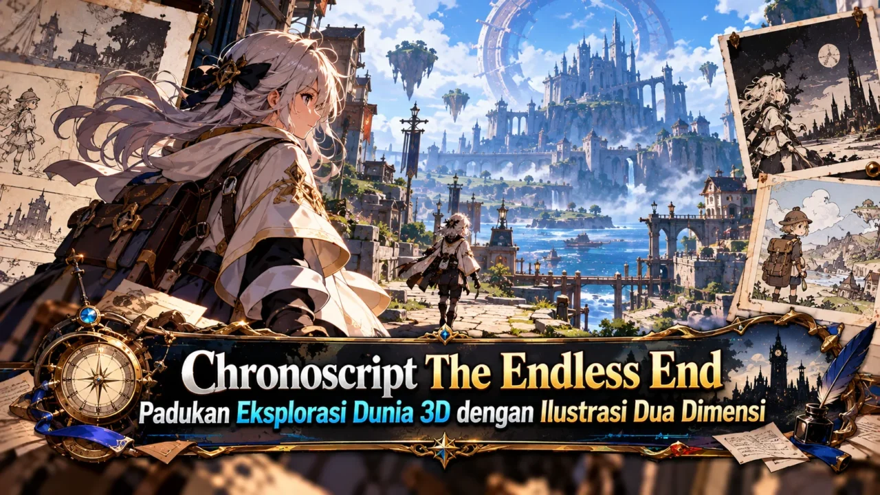 Chronoscript The Endless End Padukan Eksplorasi Dunia 3D dengan Ilustrasi Dua Dimensi