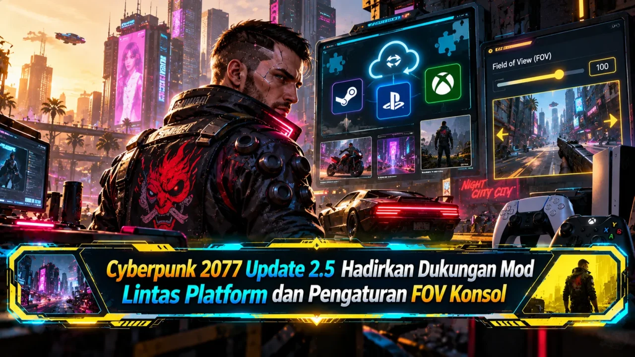 Cyberpunk 2077 Update 2.5 Hadirkan Dukungan Mod Lintas Platform dan Pengaturan FOV Konsol